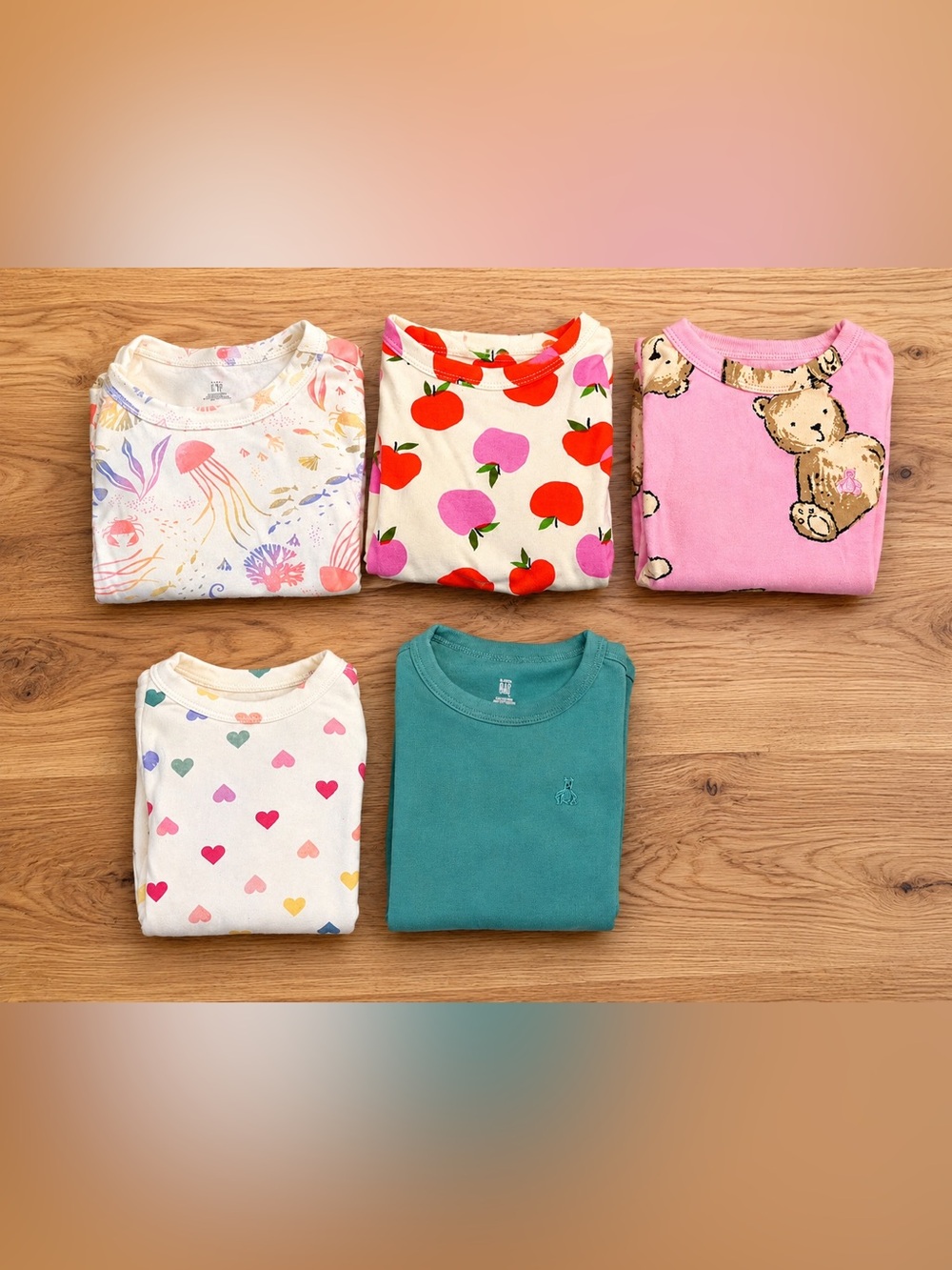 5 Pair Gap Toddler Pajamas (4T)